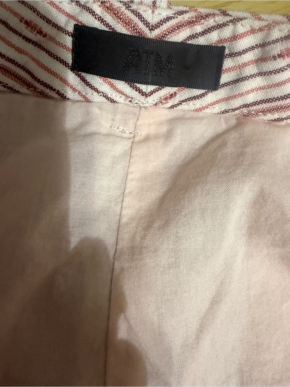 ATM 100% Linen Women's Lined Striped Shorts- 8 - Picture 9 of 9